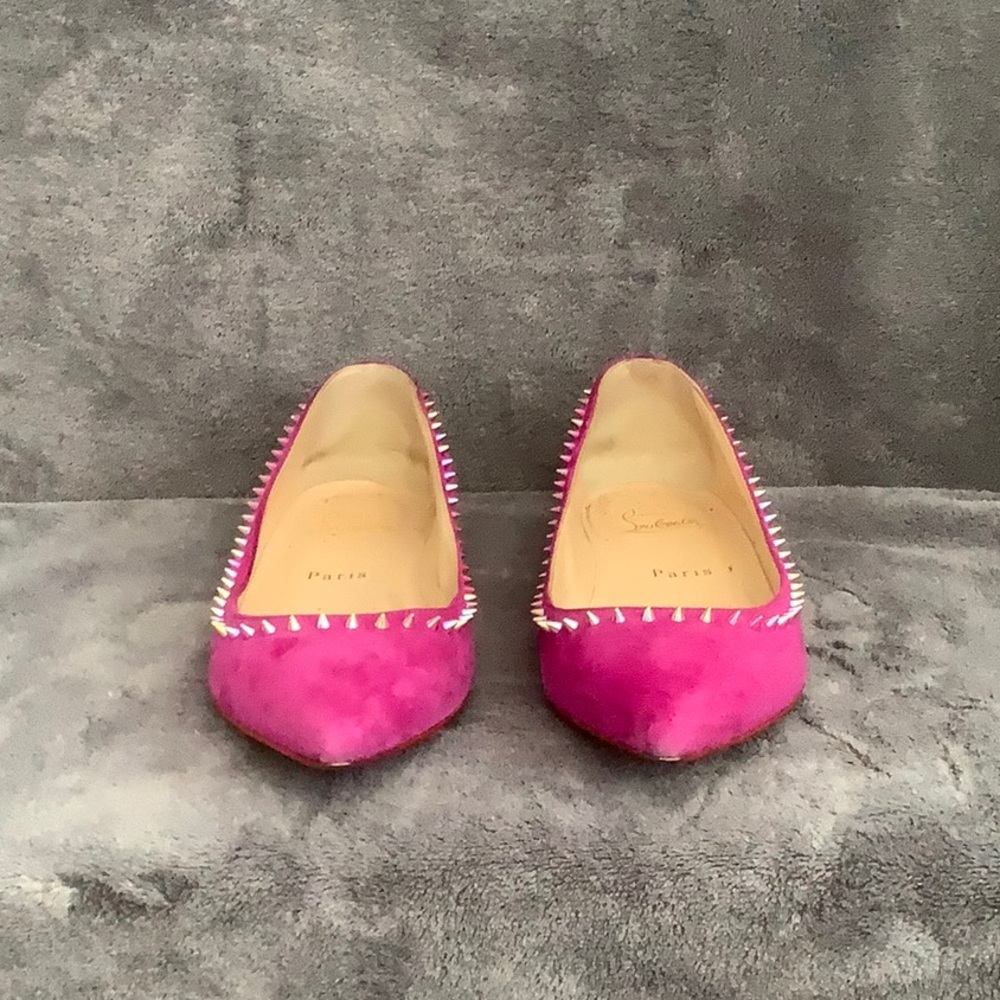 Christian Louboutin Anjalina Flat suede Fuchsia - Picture 7 of 14